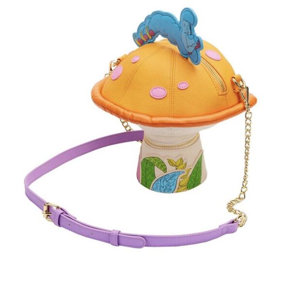 Stitch Shoppe Alice in Wonderland Caterpillar Mushroom Crossbody Bag - Picture 2 of 4
